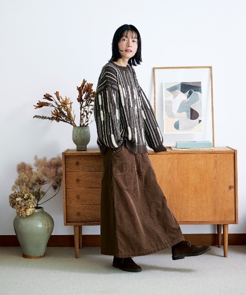 Sunny clouds（サニークラウズ）の「サニークラウズ　ガマの穂セーター〈レディース〉（ニット/セーター・レディース・ブラウン系その他・LL/L/M/MP）」の10枚目の写真