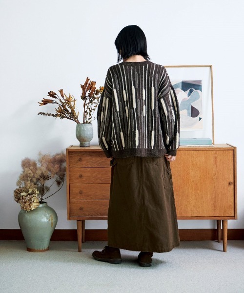 Sunny clouds（サニークラウズ）の「サニークラウズ　ガマの穂セーター〈レディース〉（ニット/セーター・レディース・ブラウン系その他・LL/L/M/MP）」の2枚目の写真