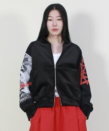 DEMARC（ドゥマーク）の「ベルベット合皮ファンキー ストリートライダー ジャンパー ブラック（ライダースジャケット）」