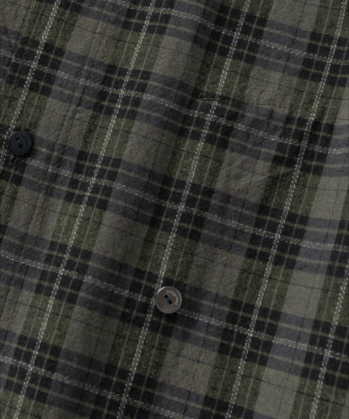 NONBLANK（ノンブランク）の「[夏]クリンクルリネンチェックシャツ_KHAKI（シャツ/ブラウス・メンズ・カーキ・MEDIUM/LARGE/X-LARGE）」の5枚目の写真