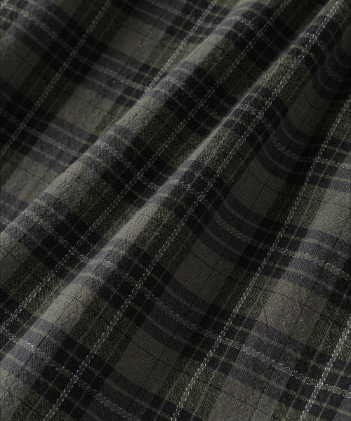 NONBLANK（ノンブランク）の「[夏]クリンクルリネンチェックシャツ_KHAKI（シャツ/ブラウス・メンズ・カーキ・MEDIUM/LARGE/X-LARGE）」の9枚目の写真