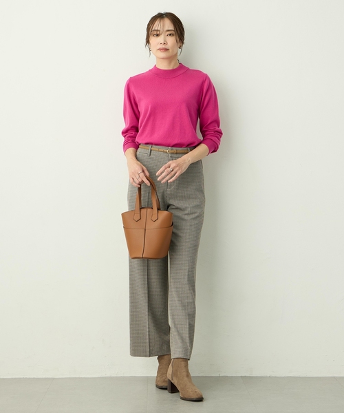 A/C DESIGN BY ALPHA CUBIC(エーシーデザインバイアルファキュービック)の「ベーシックニットプルオーバー(ニット/セーター・レディース・ピンク/ライトグレー/ブルー/ブラック・M/L)」の5枚目の写真