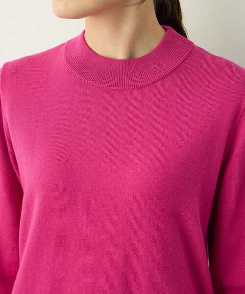 A/C DESIGN BY ALPHA CUBIC(エーシーデザインバイアルファキュービック)の「ベーシックニットプルオーバー(ニット/セーター・レディース・ピンク/ライトグレー/ブルー/ブラック・M/L)」の6枚目の写真