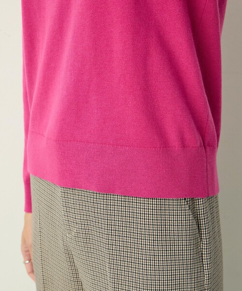 A/C DESIGN BY ALPHA CUBIC(エーシーデザインバイアルファキュービック)の「ベーシックニットプルオーバー(ニット/セーター・レディース・ピンク/ライトグレー/ブルー/ブラック・M/L)」の8枚目の写真