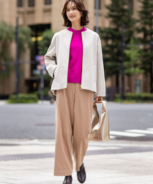 A/C DESIGN BY ALPHA CUBIC(エーシーデザインバイアルファキュービック)の「ベーシックニットプルオーバー(ニット/セーター・レディース・ピンク/ライトグレー/ブルー/ブラック・M/L)」の10枚目の写真