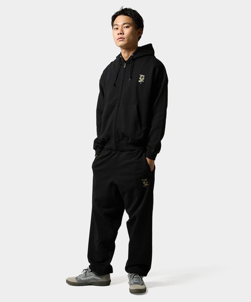 HUF（ハフ）の「MEGABLAST CAMO FLEECE PANT（スウェットパンツ・メンズ・ブラック/アッシュ・M/L/XL/S/XXL）」の6枚目の写真