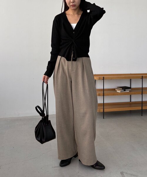 CAPRICIEUX LE'MAGE（カプリシューレマージュ）の「ウエストマークニット（ニット/セーター・レディース・グレー/ブラック/ライトベージュ・FREE）」の21枚目の写真