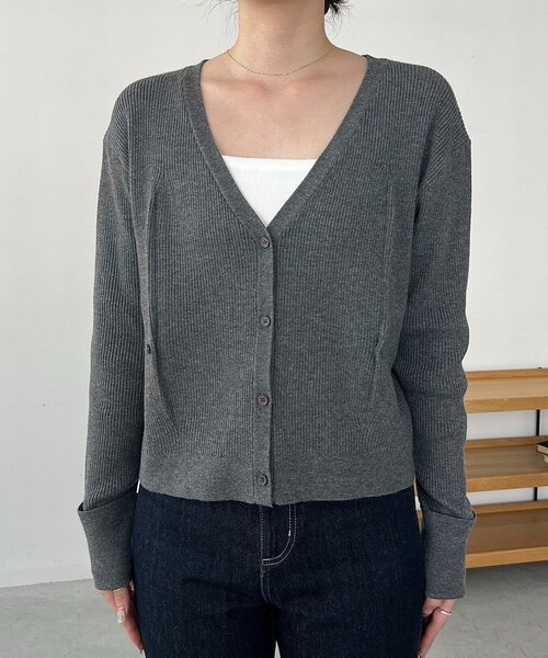 けけ　カプリシューレマージュ ウエストマークニット グレー ウエストマークニット（ニット/セーター）｜CAPRICIEUX LE'MAGE