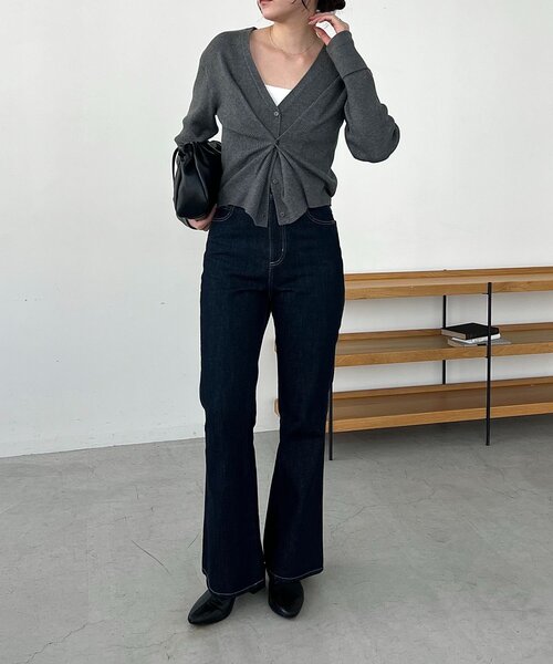 CAPRICIEUX LE'MAGE（カプリシューレマージュ）の「ウエストマークニット（ニット/セーター・レディース・グレー/ブラック/ライトベージュ・FREE）」の8枚目の写真