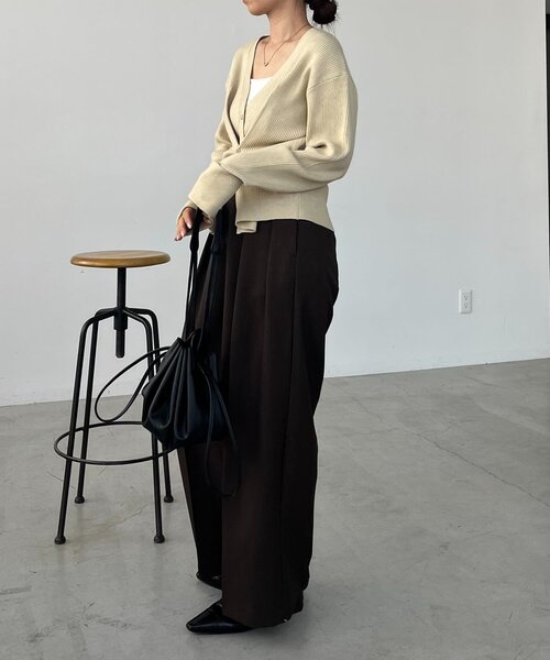 CAPRICIEUX LE'MAGE（カプリシューレマージュ）の「ウエストマークニット（ニット/セーター・レディース・グレー/ブラック/ライトベージュ・FREE）」の16枚目の写真