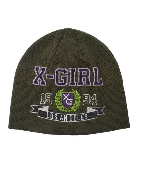COLLEGE LOGO JACQUARD BEANIE（ニットキャップ/ビーニー）｜X-girl