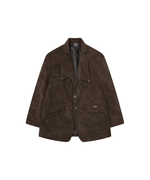 KINETICLO(キネティクロ)の「ヴィンテージヌバックジャケット(ブラウン)(テーラードジャケット・メンズ・その他・MEDIUM/LARGE)」の2枚目の写真