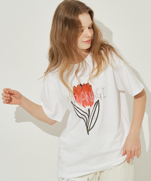 SARANAGI(サラナギ)の「SE0537-T-SHIRT(white)(Tシャツ/カットソー・レディース・ホワイト・FREE)」の4枚目の写真