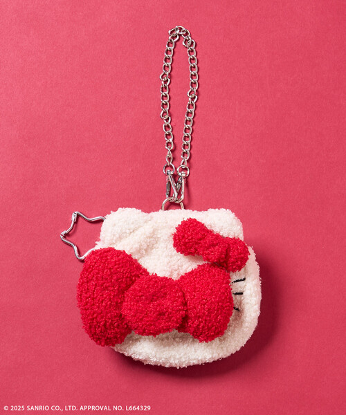 FREAK'S STORE（フリークスストア）の「SANRIO/サンリオ ”HELLOKITTY” もこもこポーチ/ハローキティ ぬいぐるみポーチ（ポーチ・レディース・オフホワイト/ブラック・ONE SIZE）」の6枚目の写真