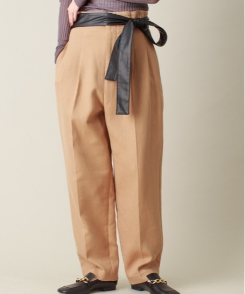 DESIGNWORKS（デザインワークス）の「フェイクレザーベルト付きパンツ（その他パンツ・レディース・ブラウン・38）」の11枚目の写真