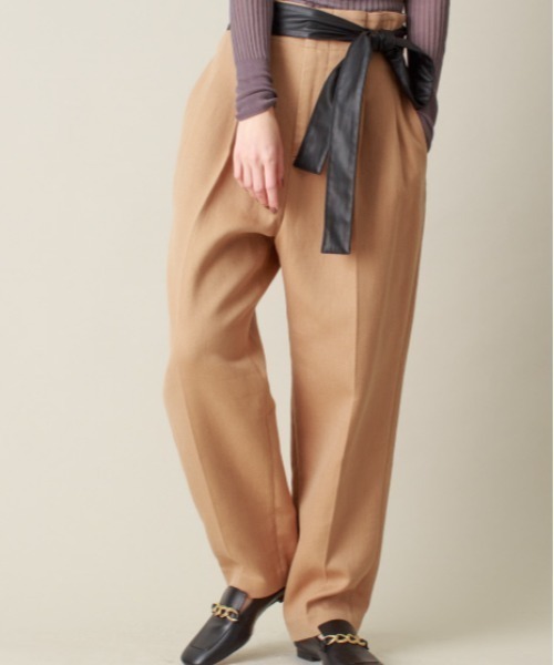 DESIGNWORKS（デザインワークス）の「フェイクレザーベルト付きパンツ（その他パンツ・レディース・ブラウン・38）」の12枚目の写真
