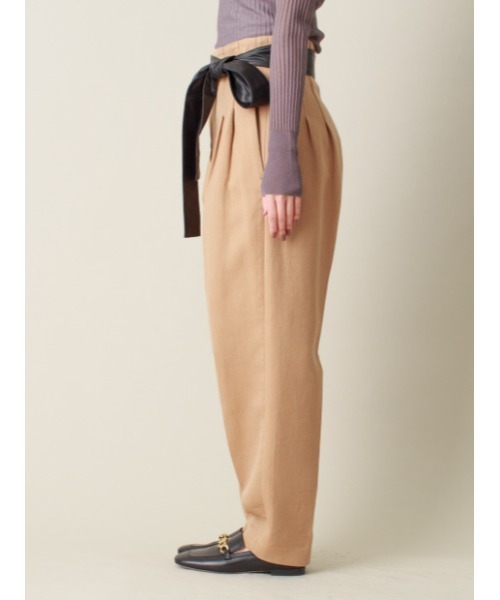 DESIGNWORKS（デザインワークス）の「フェイクレザーベルト付きパンツ（その他パンツ・レディース・ブラウン・38）」の14枚目の写真