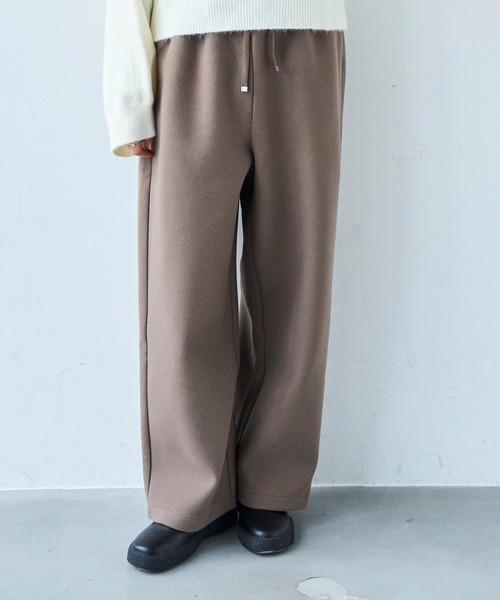 mil（ミル）の「暖かウールライク リラックスパンツ 【585138】（その他パンツ・レディース・ブラウン/モカ/チャコールグレー・FREE/S-Short/S-Regular/M-Short/M-Regular）」の3枚目の写真