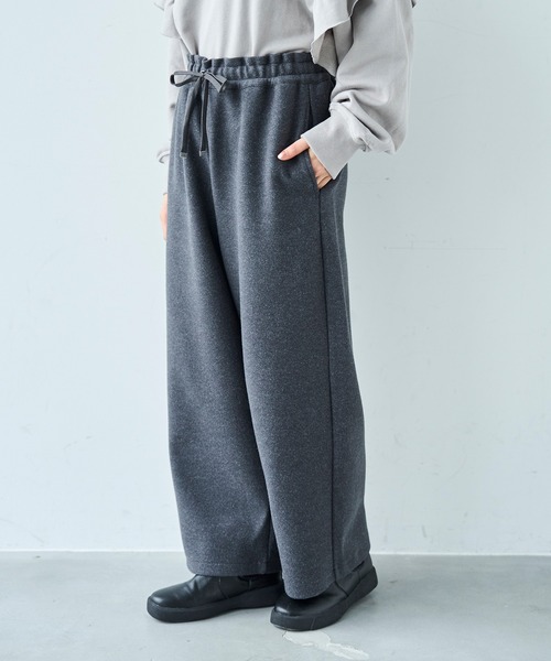 mil（ミル）の「暖かウールライク リラックスパンツ 【585138】（その他パンツ・レディース・ブラウン/モカ/チャコールグレー・FREE/S-Short/S-Regular/M-Short/M-Regular）」の8枚目の写真