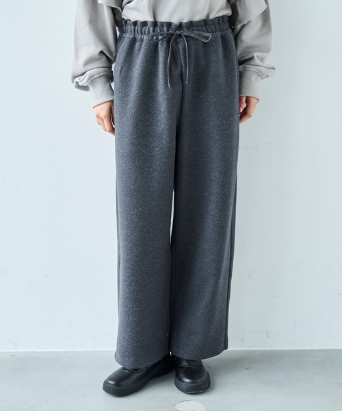 mil（ミル）の「暖かウールライク リラックスパンツ 【585138】（その他パンツ・レディース・ブラウン/モカ/チャコールグレー・FREE/S-Short/S-Regular/M-Short/M-Regular）」の7枚目の写真