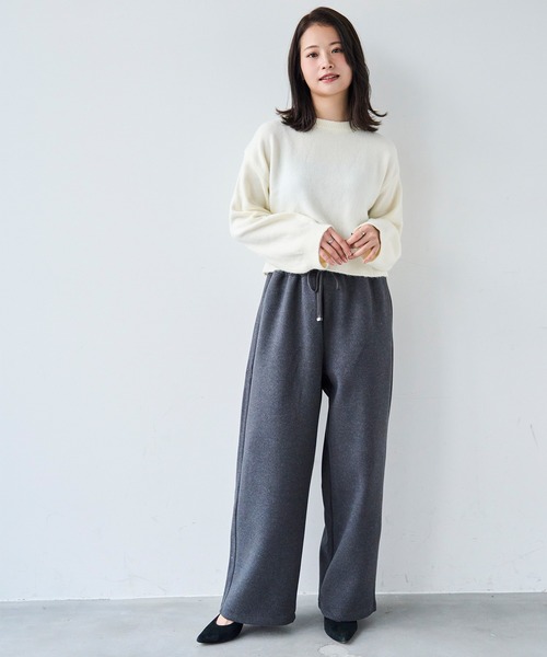 mil（ミル）の「暖かウールライク リラックスパンツ 【585138】（その他パンツ・レディース・ブラウン/モカ/チャコールグレー・FREE/S-Short/S-Regular/M-Short/M-Regular）」の10枚目の写真