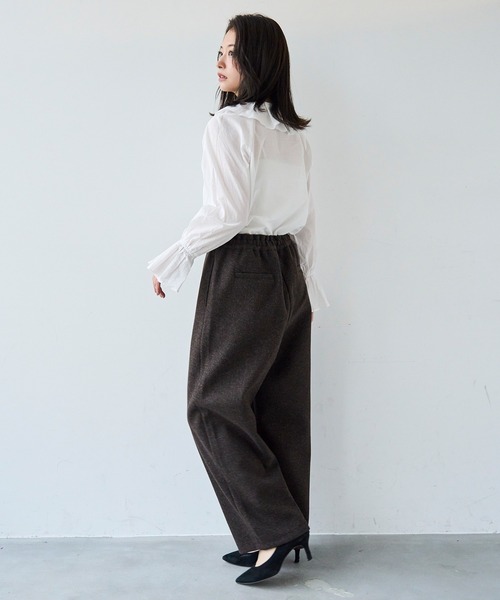 mil（ミル）の「暖かウールライク リラックスパンツ 【585138】（その他パンツ・レディース・ブラウン/モカ/チャコールグレー・FREE/S-Short/S-Regular/M-Short/M-Regular）」の20枚目の写真