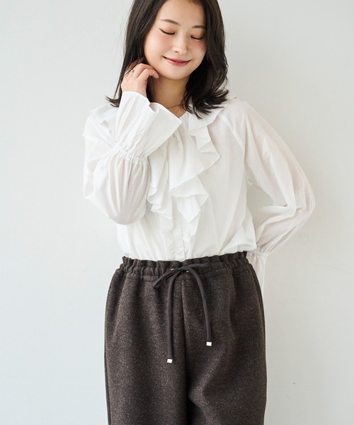 mil（ミル）の「暖かウールライク リラックスパンツ 【585138】（その他パンツ・レディース・ブラウン/モカ/チャコールグレー・FREE/S-Short/S-Regular/M-Short/M-Regular）」の21枚目の写真