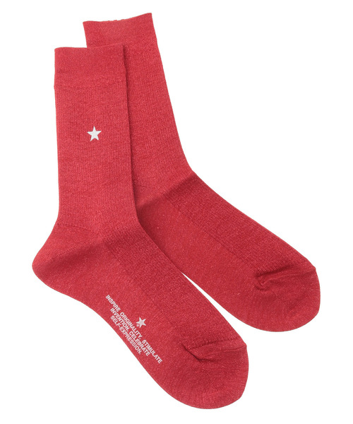 CONVERSE TOKYO（コンバーストウキョウ）の「STAR★ GLITTER RIB SOX（ソックス/靴下・レディース・ブラック/ホワイト/レッド/ピンク・FREE）」の4枚目の写真