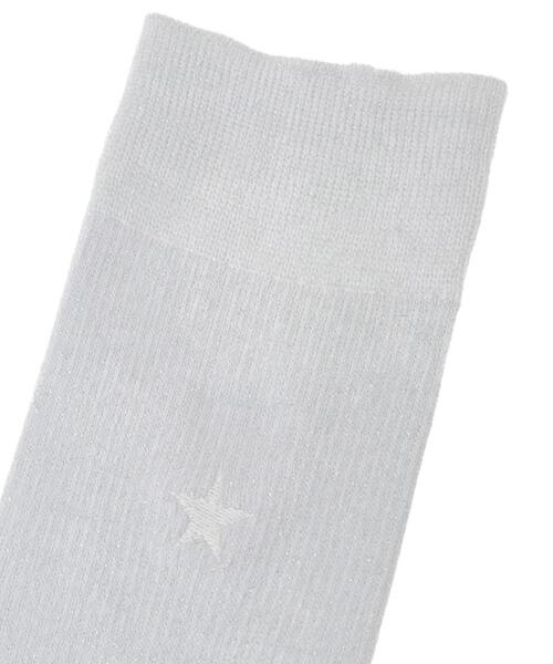 CONVERSE TOKYO（コンバーストウキョウ）の「STAR★ GLITTER RIB SOX（ソックス/靴下・レディース・ブラック/ホワイト/レッド/ピンク・FREE）」の6枚目の写真