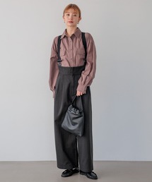 BAYFLOW | サス付きタックワイドパンツ(その他パンツ)
