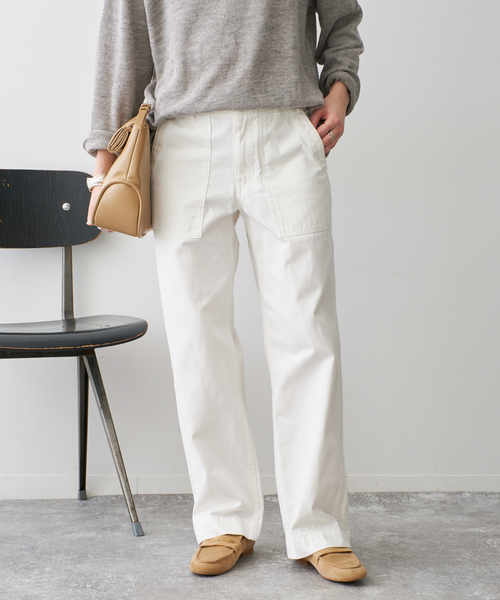 Spick & Span（スピックアンドスパン）の「《新色有り / 追加》ルーズベイカーパンツ（カーゴパンツ・レディース・ホワイト/ベージュ系その他/サファリグリーン/チャコールグレー・40/38/36/34）」の19枚目の写真