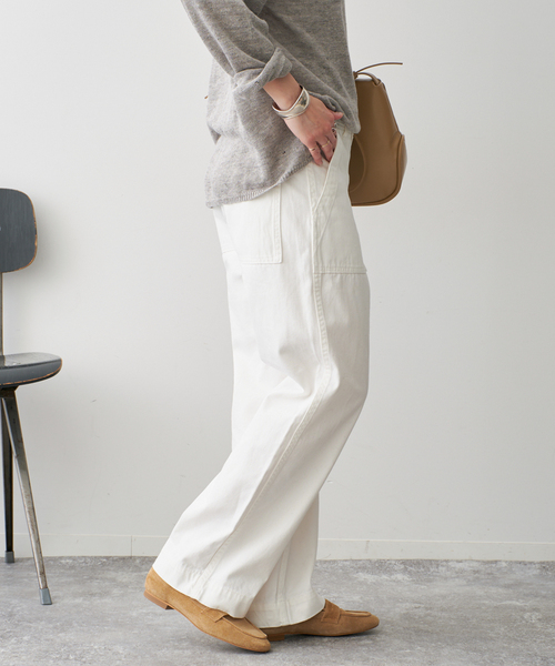 Spick & Span（スピックアンドスパン）の「《新色有り / 追加》ルーズベイカーパンツ（カーゴパンツ・レディース・ホワイト/ベージュ系その他/サファリグリーン/チャコールグレー・40/38/36/34）」の16枚目の写真