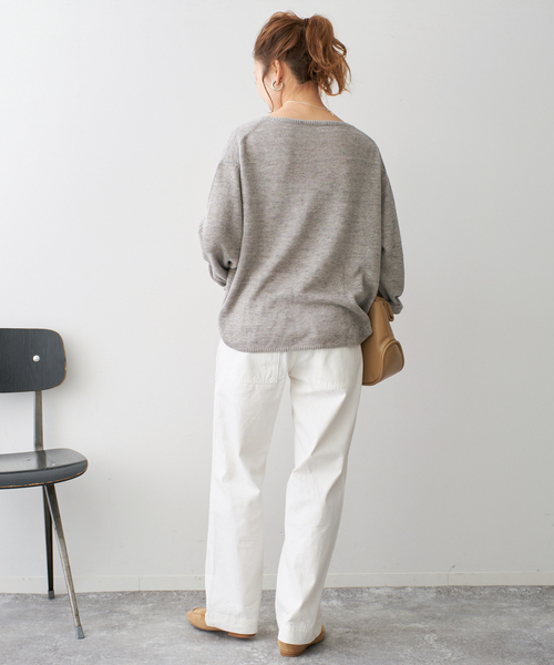 Spick & Span（スピックアンドスパン）の「《新色有り / 追加》ルーズベイカーパンツ（カーゴパンツ・レディース・ホワイト/ベージュ系その他/サファリグリーン/チャコールグレー・40/38/36/34）」の12枚目の写真