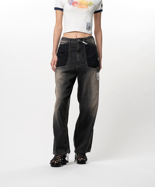 Maison MIHARA YASUHIRO(メゾンミハラヤスヒロ)の「Cut-Out Pocket Denim Pants(デニムパンツ・レディース・ホワイト/ブラック/インディゴブルー・38/36)」の9枚目の写真