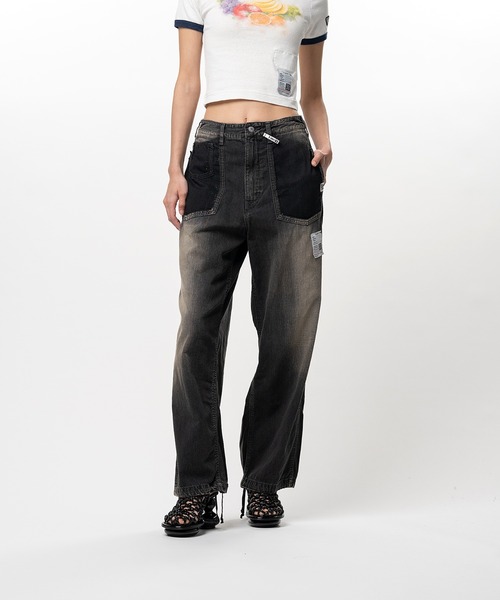 Maison MIHARA YASUHIRO(メゾンミハラヤスヒロ)の「Cut-Out Pocket Denim Pants(デニムパンツ・レディース・ホワイト/ブラック/インディゴブルー・38/36)」の10枚目の写真