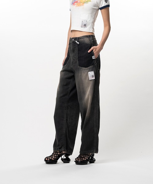 Maison MIHARA YASUHIRO(メゾンミハラヤスヒロ)の「Cut-Out Pocket Denim Pants(デニムパンツ・レディース・ホワイト/ブラック/インディゴブルー・38/36)」の11枚目の写真