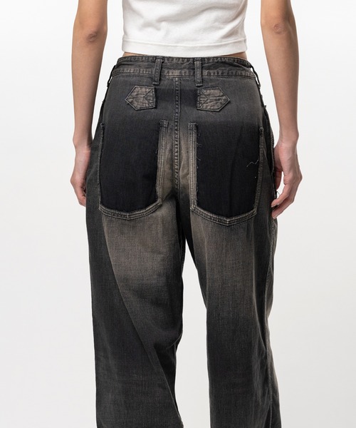 Maison MIHARA YASUHIRO(メゾンミハラヤスヒロ)の「Cut-Out Pocket Denim Pants(デニムパンツ・レディース・ホワイト/ブラック/インディゴブルー・38/36)」の14枚目の写真