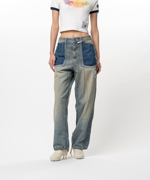 Maison MIHARA YASUHIRO(メゾンミハラヤスヒロ)の「Cut-Out Pocket Denim Pants(デニムパンツ・レディース・ホワイト/ブラック/インディゴブルー・38/36)」の15枚目の写真