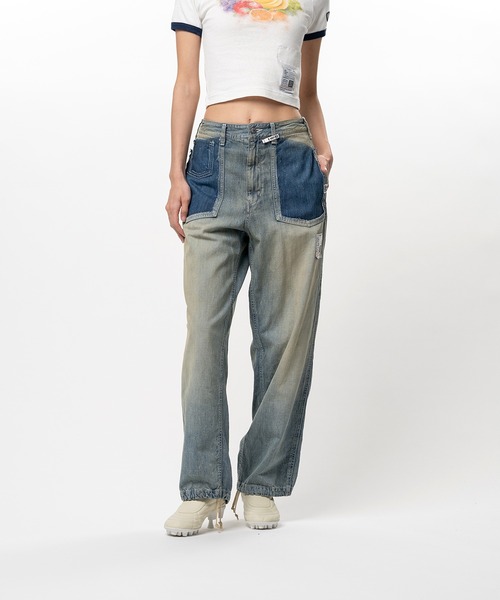 Maison MIHARA YASUHIRO(メゾンミハラヤスヒロ)の「Cut-Out Pocket Denim Pants(デニムパンツ・レディース・ホワイト/ブラック/インディゴブルー・38/36)」の16枚目の写真