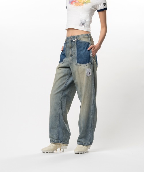 Maison MIHARA YASUHIRO(メゾンミハラヤスヒロ)の「Cut-Out Pocket Denim Pants(デニムパンツ・レディース・ホワイト/ブラック/インディゴブルー・38/36)」の17枚目の写真