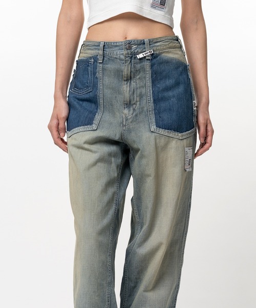Maison MIHARA YASUHIRO(メゾンミハラヤスヒロ)の「Cut-Out Pocket Denim Pants(デニムパンツ・レディース・ホワイト/ブラック/インディゴブルー・38/36)」の19枚目の写真