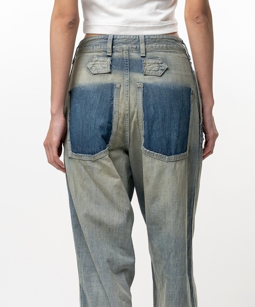 Maison MIHARA YASUHIRO(メゾンミハラヤスヒロ)の「Cut-Out Pocket Denim Pants(デニムパンツ・レディース・ホワイト/ブラック/インディゴブルー・38/36)」の20枚目の写真