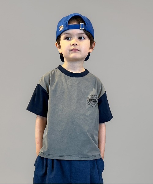 GROOVY COLORS（グルービーカラーズ）の「NEW JERSEY CLOTH Circle Logo Tee（Tシャツ/カットソー・キッズ・グレー・135/145）」の4枚目の写真