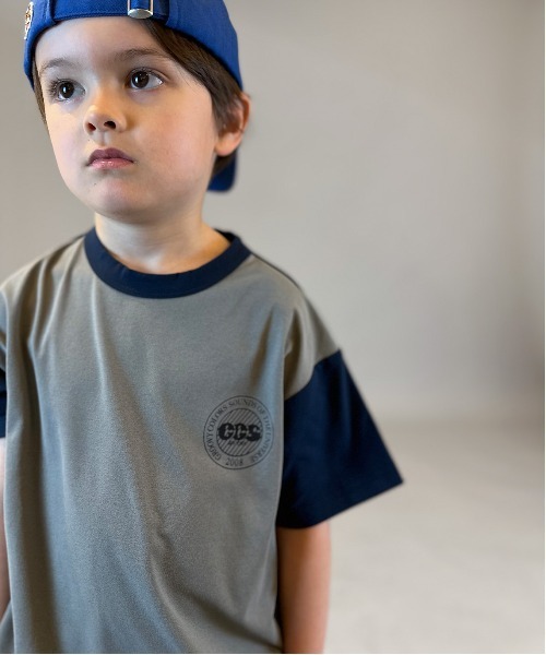 GROOVY COLORS（グルービーカラーズ）の「NEW JERSEY CLOTH Circle Logo Tee（Tシャツ/カットソー・キッズ・グレー・135/145）」の5枚目の写真