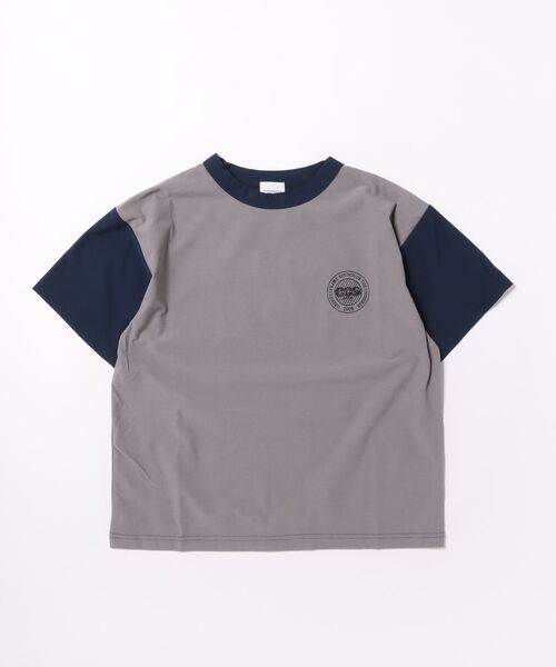 GROOVY COLORS（グルービーカラーズ）の「NEW JERSEY CLOTH Circle Logo Tee（Tシャツ/カットソー・キッズ・グレー・135/145）」の3枚目の写真