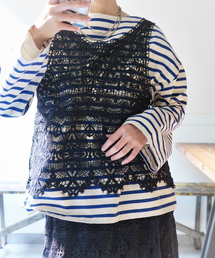 JOURNAL STANDARD LUXE | 《追加》レースMIXノースリーブブラウス（010/040）(シャツ/ブラウス)