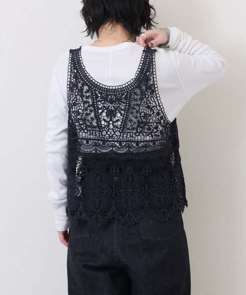 JOURNAL STANDARD LUXE(ジャーナルスタンダード ラックス)の「《追加》レースMIXノースリーブブラウス(010/040)(シャツ/ブラウス・レディース・ホワイト/ネイビー・FREE)」の20枚目の写真