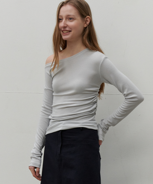 SO IR(ソイール)の「ONE SHOULDER T-SHIRT - MINT(Tシャツ/カットソー・レディース・その他・FREE)」の1枚目の写真