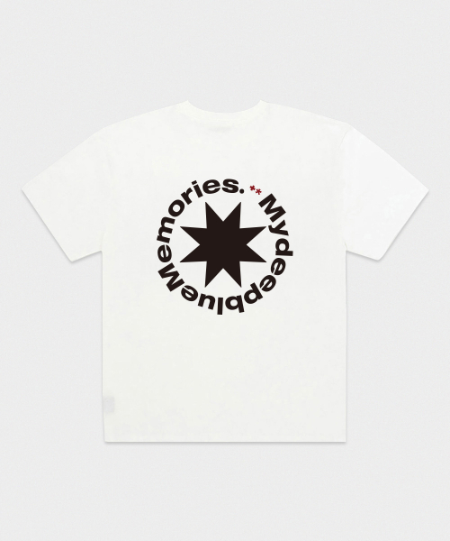 mydeepbluememories(マイディープブルーメモリーズ)の「MM ROUND LOGO T-SHIRTS (BLACK)(Tシャツ/カットソー・レディース・ブラック・FREE)」の3枚目の写真