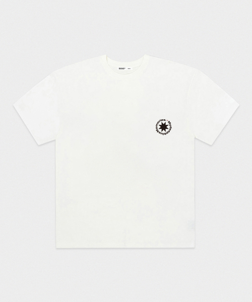 mydeepbluememories(マイディープブルーメモリーズ)の「MM ROUND LOGO T-SHIRTS (BLACK)(Tシャツ/カットソー・レディース・ブラック・FREE)」の4枚目の写真
